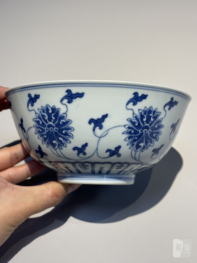    清道光 青花缠枝莲纹碗 - 图4